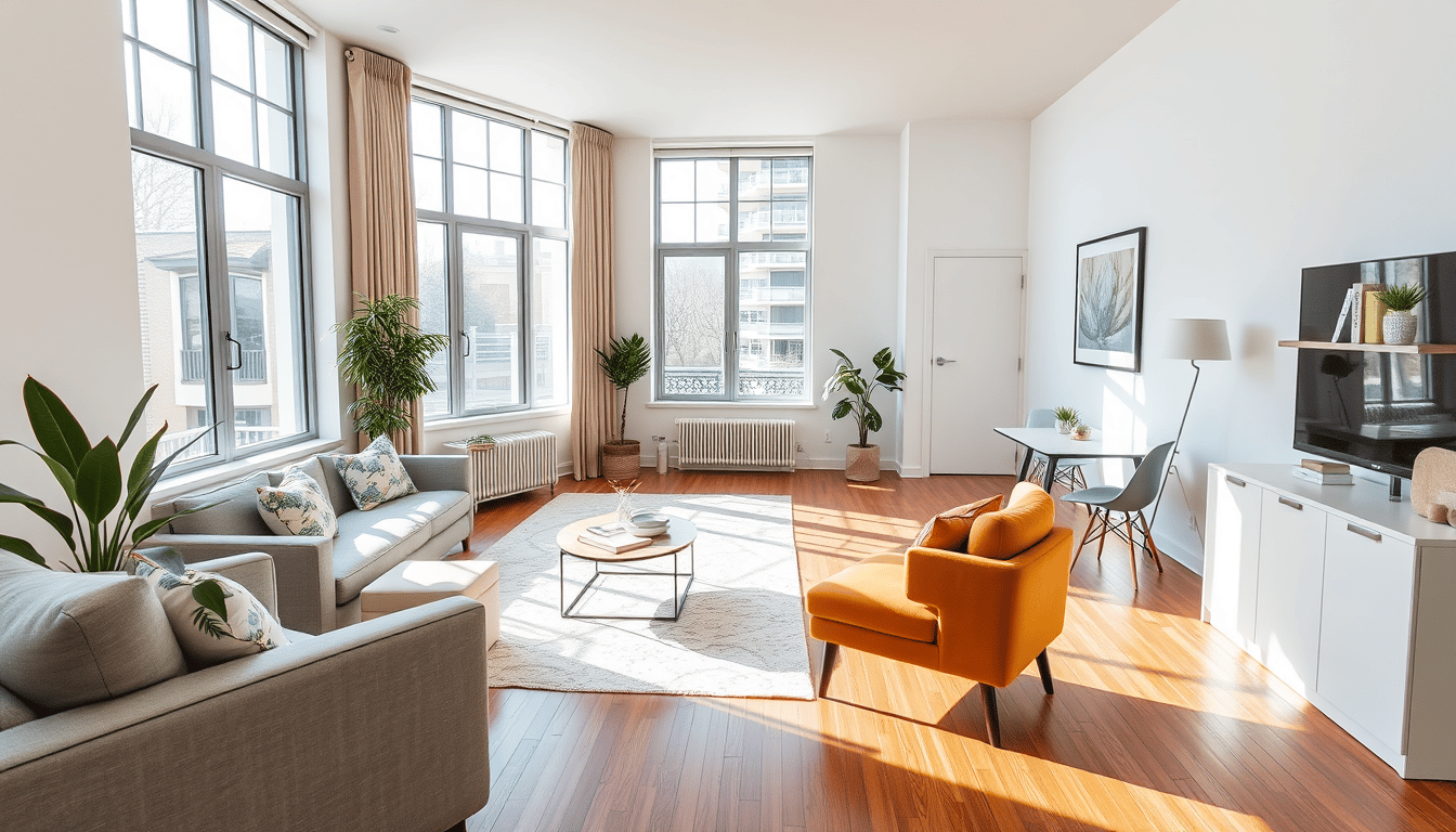 Modern apartment living room